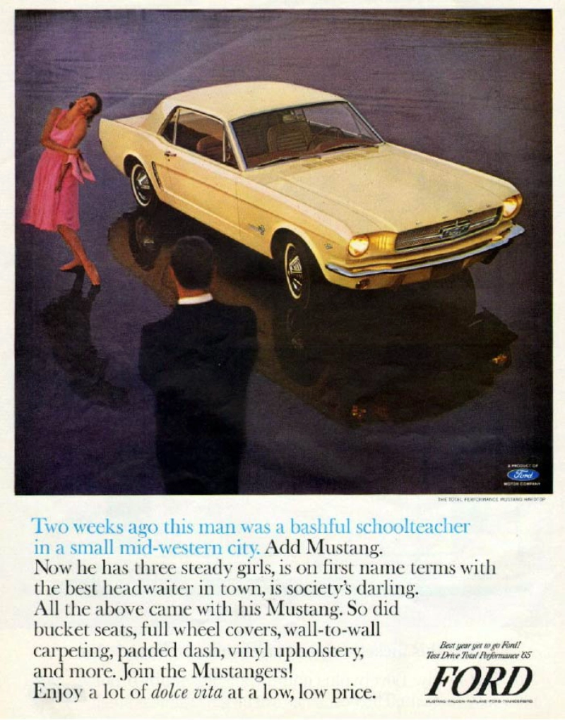 1965 Mustang vintage auto ad; Join the Mustangers